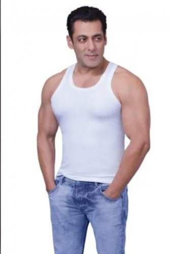 Plain White Mens Vest by Rahul Agencies