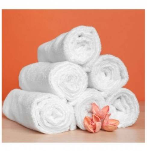 White Cotton Hotel Towel by SANDEX CORP