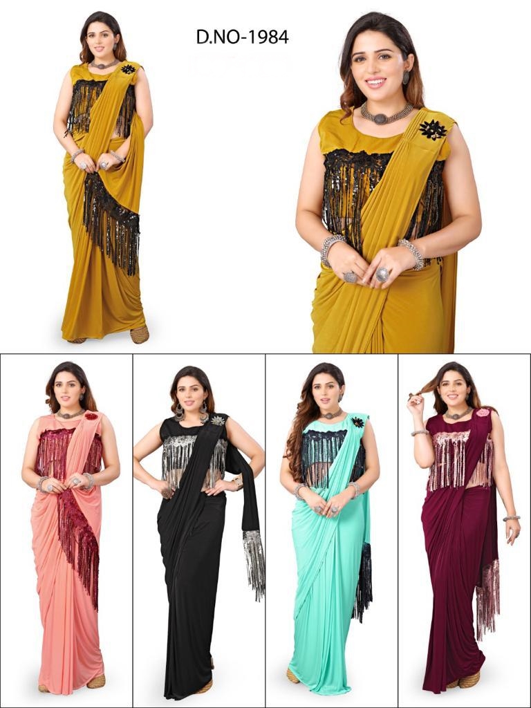 pre stitched sarees online by Ethnic Export