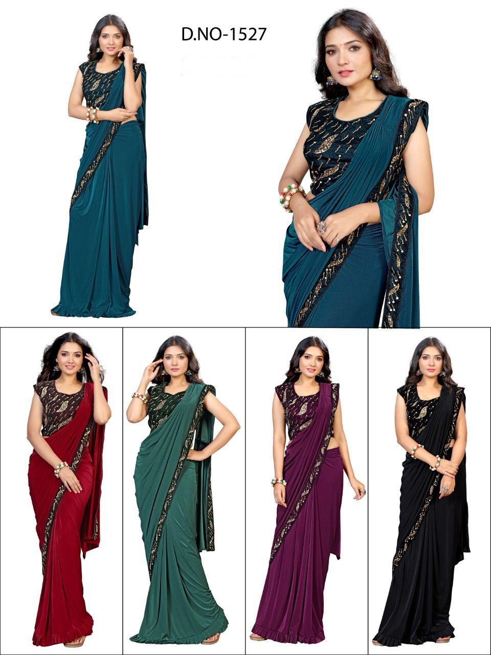 ready to wear sarees manufacturer  by Ethnic Export