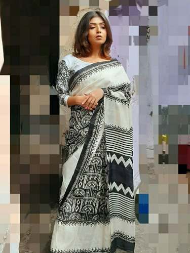 Black and White Pure Silk Saree at Rs.2600/Piece in kolkata offer by  Glamours Town