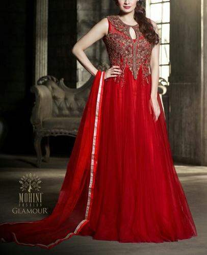 Bridal wear Embroidered Anarkali Suit  by Bare Threads