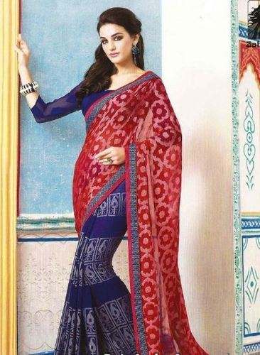 fancy festival wear printed saree by Fair Lady Garment