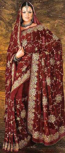 Heavy Bridal Embroidered Work saree by Fair Lady Garment