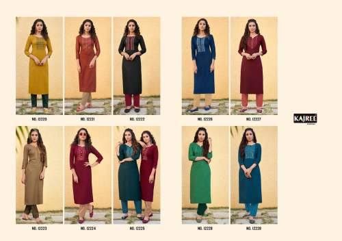 Fancy Lining With Work Festive Wear Kurti