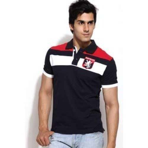 Men Cotton Collar T-Shirts by Fashions Multiplyy