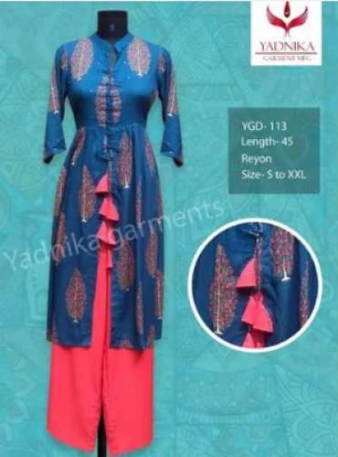 Rayon Palazzo Suit by Yadnika Garments by Yadnika Garments Mfg
