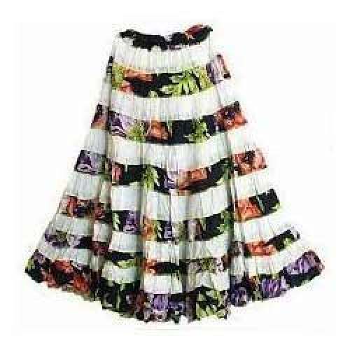 Printed Flared cotton Skirt  by Rutba Fashion